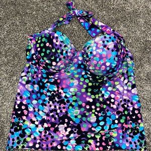 Purple Polka Dotted Tankini